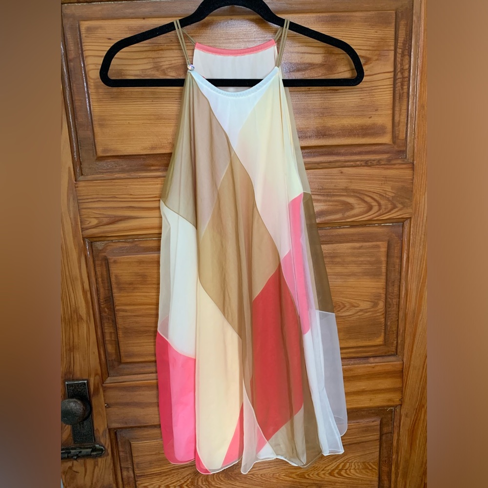 Vintage color block vanity fair slip sz medium